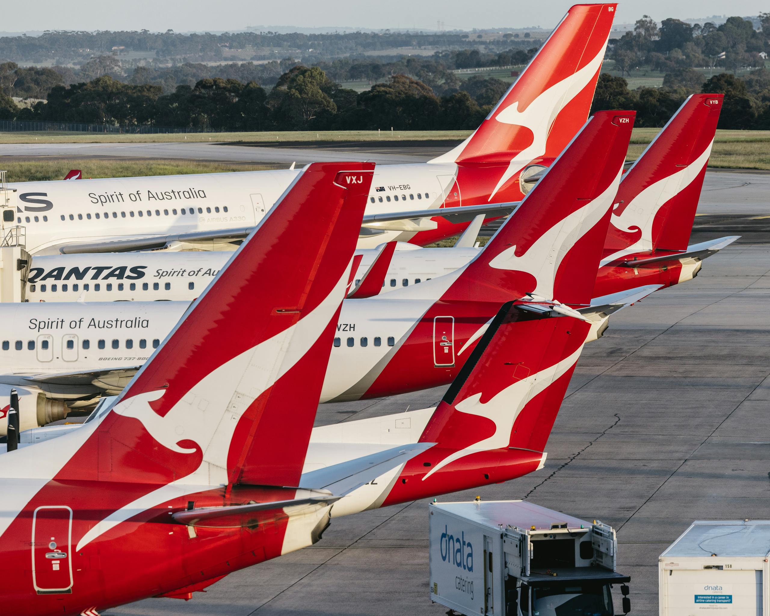 multiple qantas airplanes parked at melbourne airport australia showcasing aviation and travel themes. 19936169 scaled