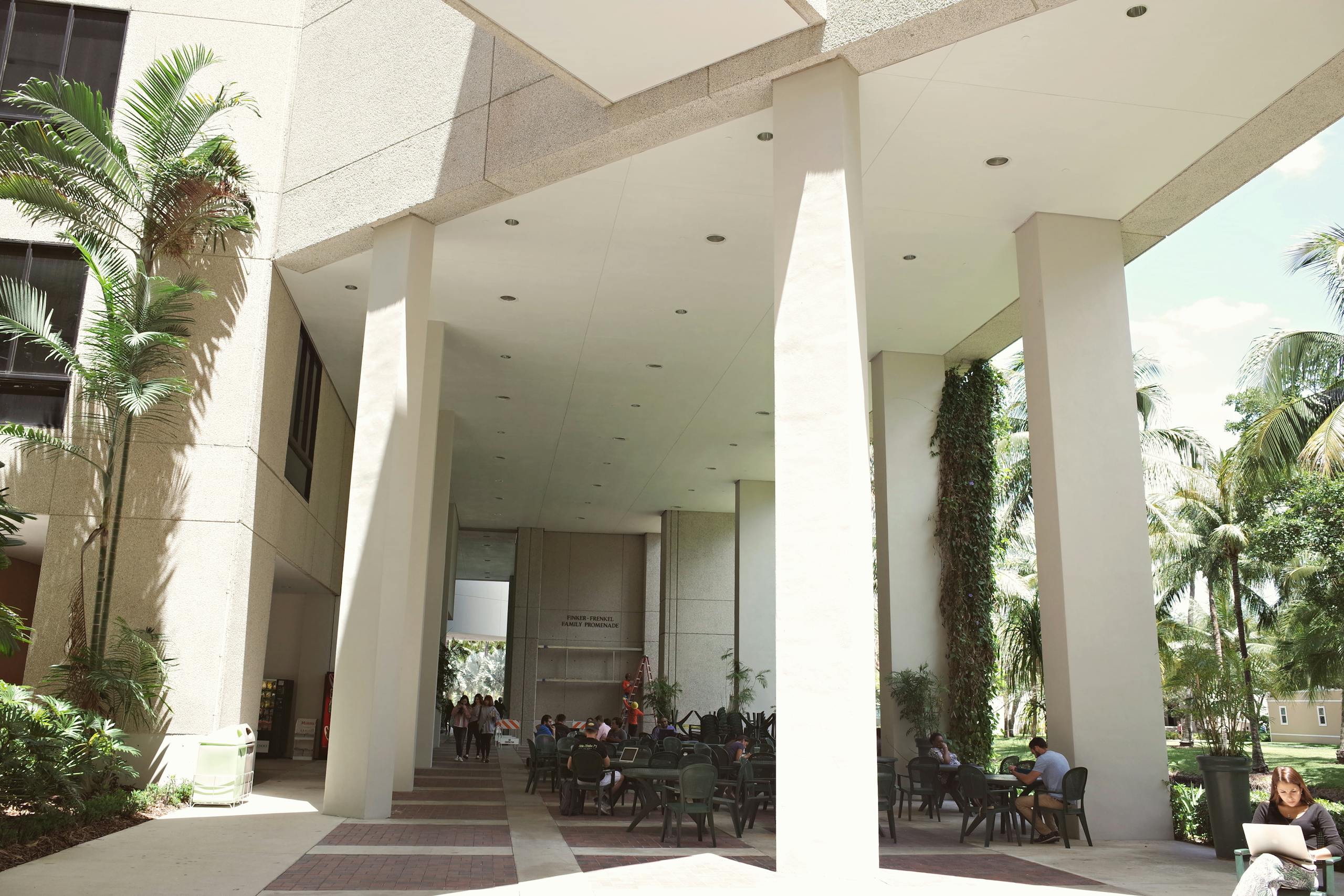 students relax and study outdoors at a university campus in coral gables florida. 31039027 scaled