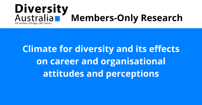 Climate for diversity and its effects on career and organisational attitudes and perceptions