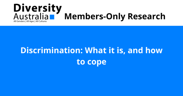 Discrimination: What it is, and how to cope