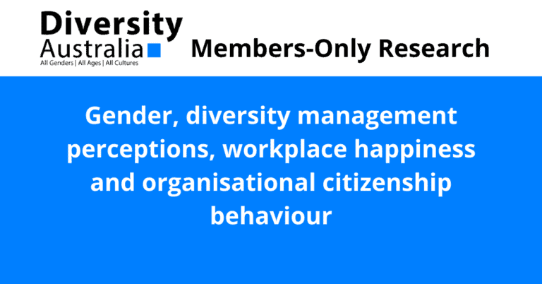 Gender, diversity management perceptions, workplace happiness and organisational citizenship behaviour