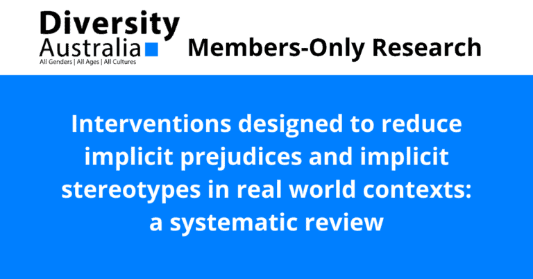 Interventions designed to reduce implicit prejudices and implicit stereotypes in real world contexts: a systematic review