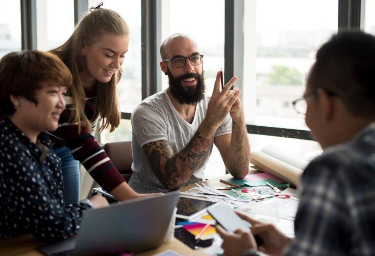 Inclusive workplace team collaboration showing neurodiversity in the workplace