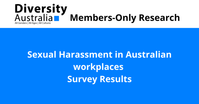 Sexual Harassment in Australian workplaces Survey Results