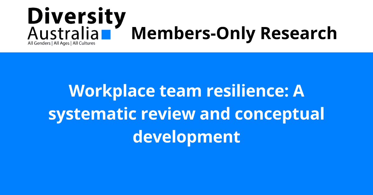 Workplace team resilience